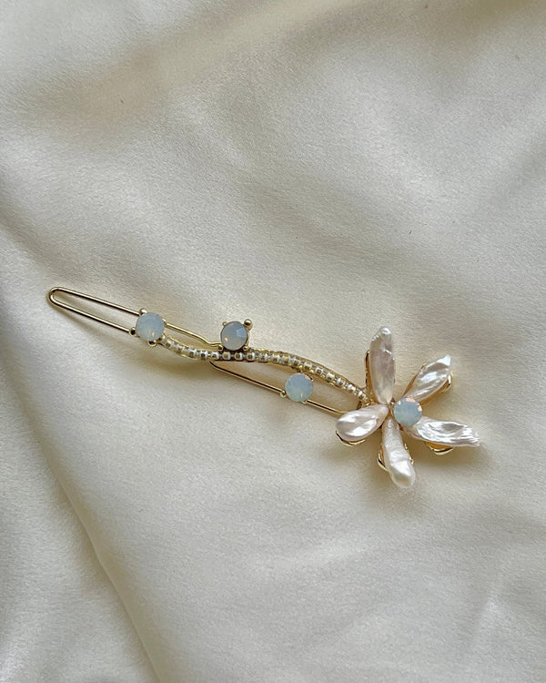Pearl Flower Barrette