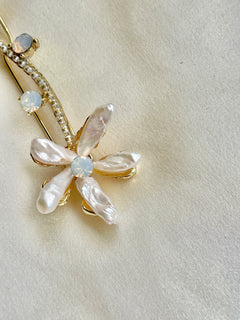 Pearl Flower Barrette