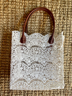 White Lace Tote