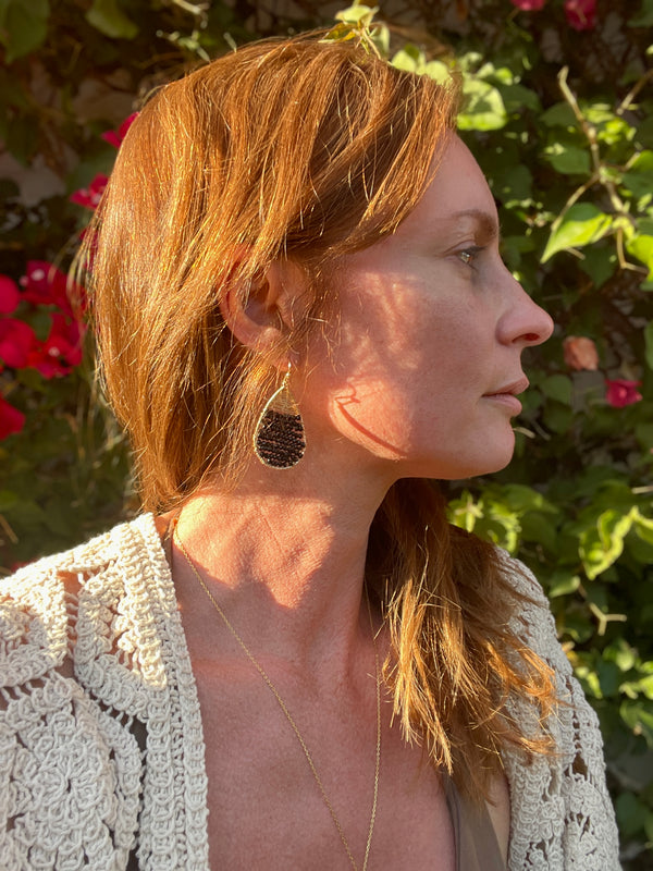 Liana Beaded Tear Dangle Earrings