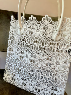 White Lace Tote