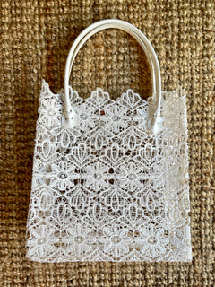 White Lace Tote