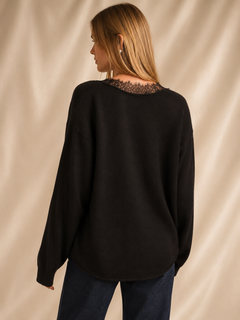 THE SYLVIE | Lace-Trim Sweater