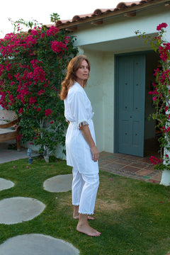 Cara Robe in Swiss Dot Cotton