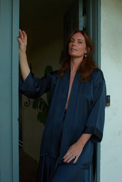 Bianca Kimono Top in Teal Tide