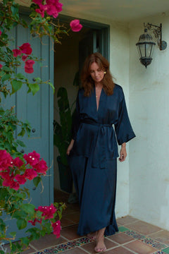 Bianca Kimono Top in Teal Tide