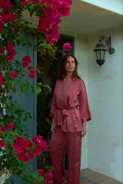 Bianca Kimono Top in Terra Copper