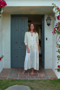 Anisa Alpaca Cardigan in Ivory