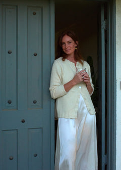 Anisa Alpaca Cardigan in Ivory