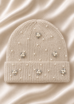 The Gabrielle Embellished Knit Beanie