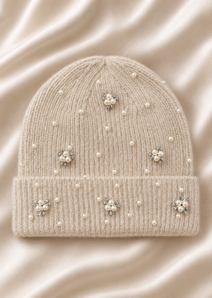 The Gabrielle Embellished Knit Beanie