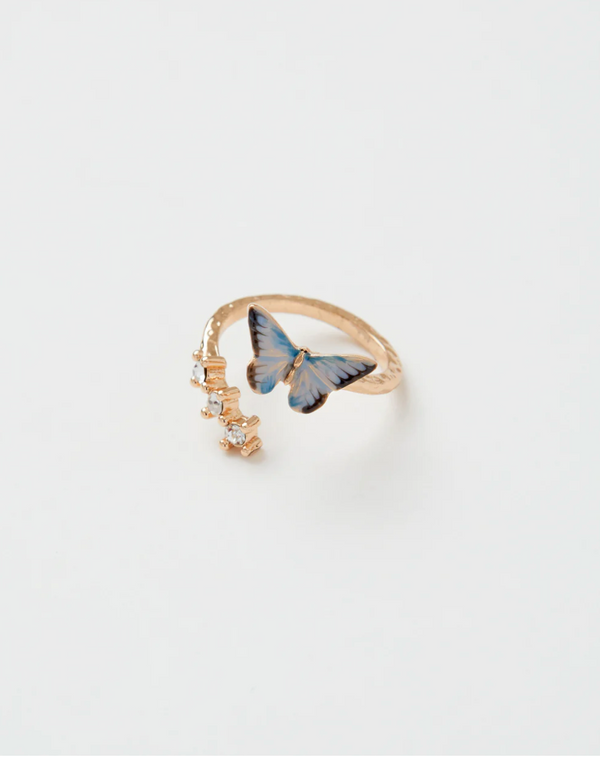 Enamel Butterfly Ring