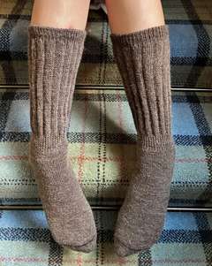Alpaca Socks- Chocolate, Beige, Ivory & Grey ko