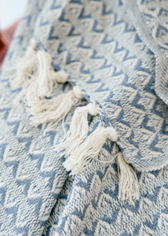 Sky Cotton Yarn Throw Blanket