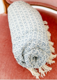 Sky Cotton Yarn Throw Blanket