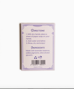 Lavender Scent Paper Soap