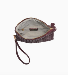 Vegan Leather Clutch in Merlot