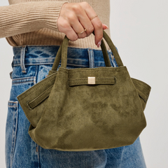 Selena Faux Suede in Olive