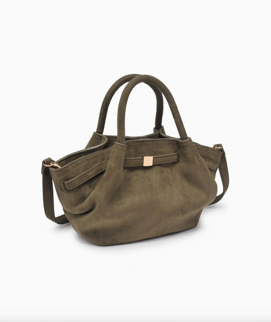 Selena Faux Suede in Olive