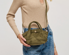 Selena Faux Suede in Olive