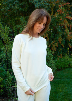 Isla Raglan Pullover in Ivory