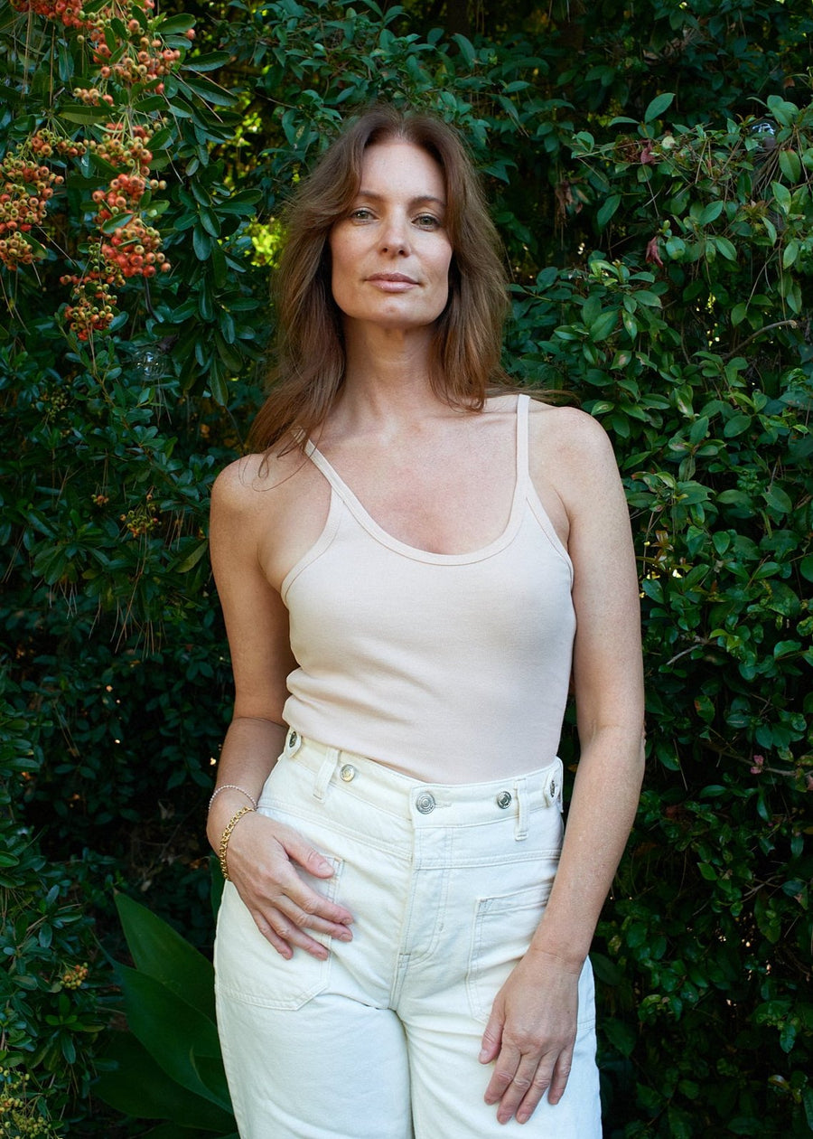 Organic Baby Rib Tank in Shell