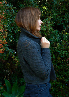 Lalana Cotton Cardigan in Charcoal