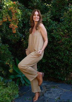 Joanna Jumpsuit in Golden Taupe