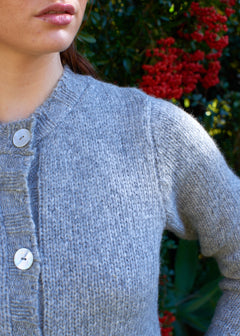 Anisa Alpaca Cardigan in Gray