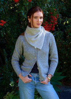 Anisa Alpaca Cardigan in Gray