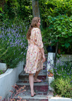 Cara Robe in Peach French Floral