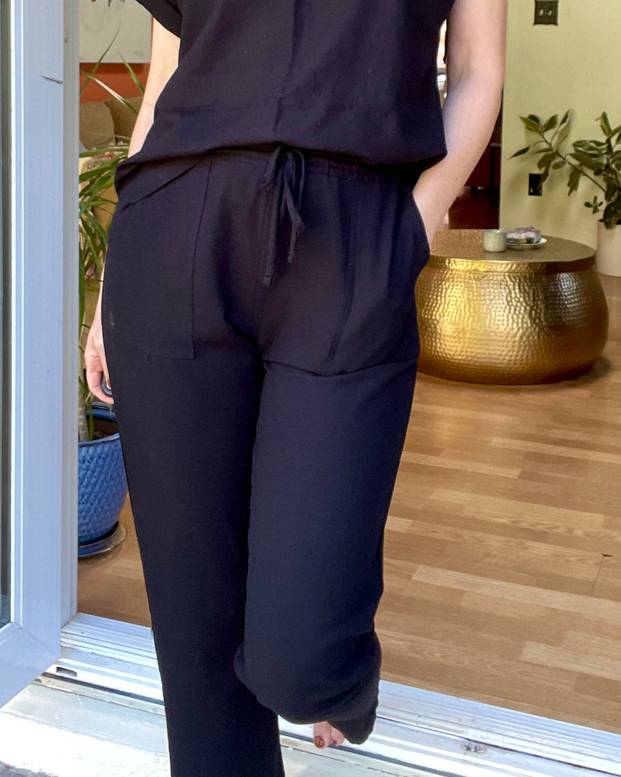 Marbella Pant in Black Linen