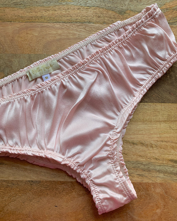 BELLA Panties in Rose Pink Silk
