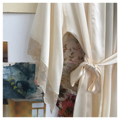 SCARLETT Robe in Ivory Silk