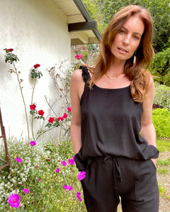 Marbella Pant in Black Linen